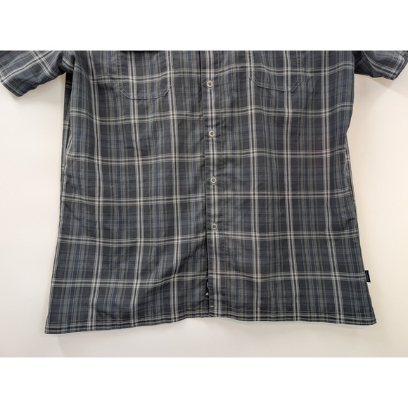 Kuhl Eluxur Plaid Shirt Mens XL Gray Blue Performance Short Sleeve Outdoor 7153 - Picture 6 of 9